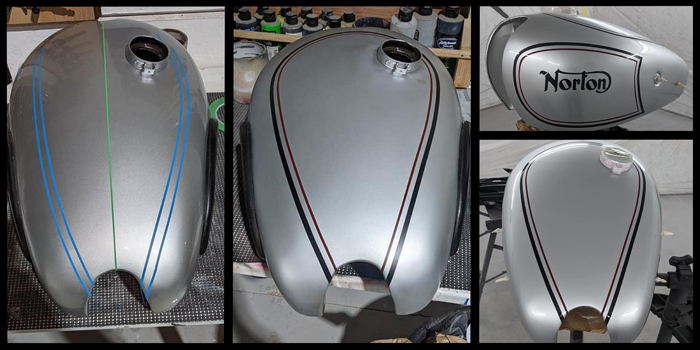 Norton Pin Stripe Paint Job